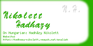 nikolett hadhazy business card